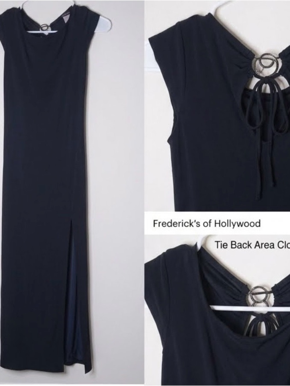 ✨ Vintage Y2K Frederick’s of Hollywood Black Maxi Dress ✨ - Picture 5 of 8